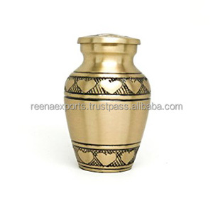 <b>Memorial</b> <b>Keepsake</b> Urns Latest Design 4 Pieces Funeral Supplier Blue Color Good Quality Metal Cremation Urns for Home Decoration - Product Image 3