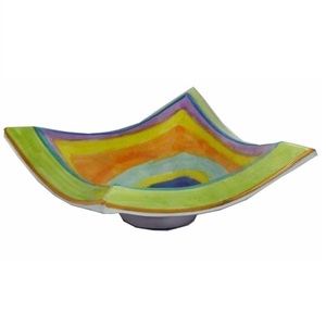 Cuenco de fruta decorativo de calidad fina, cuenco de diseño contemporáneo hecho a mano, elegante y único, personalizado, multicolor - Product Image 1