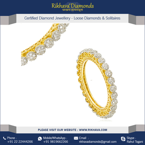 Brazalete de oro amarillo de 18kt, par de joyas de moda para mujer con el mejor precio y calidad del vendedor indio - Product Image 3