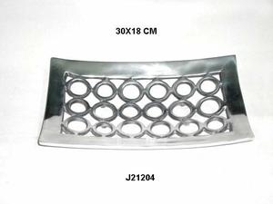 Vente chaude À La Main En Fonte D'aluminium Carré Assiette Bol À Fruits Miroir Finition Polonaise Conteneur De Fruits Décoratif En Métal Matériel - Product Image 6
