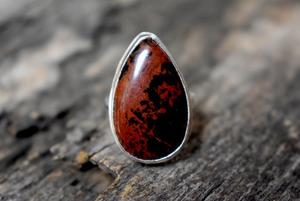 925 Sterling Silver Mahogany <b>Obsidian</b> Ring Oval Round Pear square Rectangle Natural Gemstone Stone Cabochon - Product Image 4