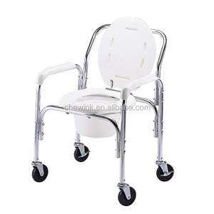 Nhà Chăm Sóc Nhôm <span class=keywords><strong>Commode</strong></span> Ghế Với Bánh Xe - Product Image 1