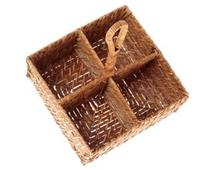 Hot Direct Supplier Foldable Bamboo Rattan Cutlery Kitchen Storage Rattan Organizer Storage Made In Vietnam - Product Image 3