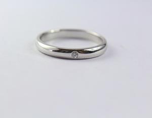 Bague en diamant pour tenue décontractée en or blanc massif 14 carats Bijoux en diamant véritable - Product Image 2