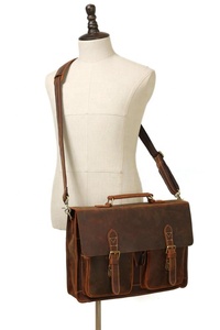 Bolsos de cuero de primera calidad Fabricante de bolsos de cuero de grano completo para ordenador portátil a bajo precio - Product Image 4