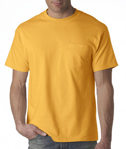 T-shirt surdimensionné personnalisé de haute qualité pour hommes col rond uni avec poche, anti-rides, t-shirt en vrac en gros confortable et élégant - Product Image 3