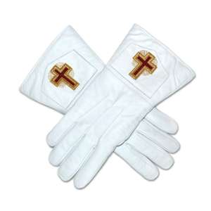 หนังสีดำ MASONIC REGALIA-MASONIC ถุงมือหนังสีขาวนุ่มธรรมดา (MED/LARGE/XLARGE) - Product Image 5