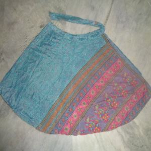 Jupes portefeuille mode d'été pour femmes, nouvel arrivage, taille moyenne, soie imprimée multicolore, approvisionnement en gros direct d'Inde - Product Image 4