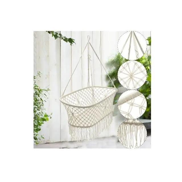 Indoor Outdoor Huisdier Accessoires Macrame Baby Opknoping Seat Macrame Hangmat Stoel Swing Baby Nursery Online Kopen