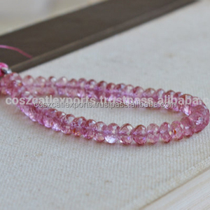 พลอยโทแพซสีชมพูทรงรอนเดลล์ 7 มม. แบบมีเหลี่ยม 15 เม็ด สำหรับทำเครื่องประดับ วัสดุทำจากคริสตัล ได้รับการรับรองจากผู้ที่สาม Coszcalt - Product Image 1