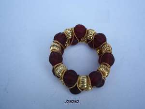 Rond de serviette moderne fait à la main en perles de verre peut être dans n'importe quelle couleur Vaisselle Porte-rond de serviette en verre Table à dîner décorative - Product Image 4