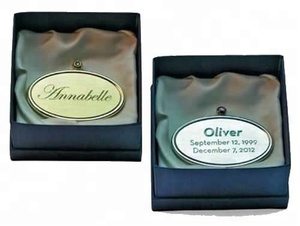 Plaque nominative pour urne funéraire avec chaîne, style américain, fournitures funéraires en métal - Product Image 6