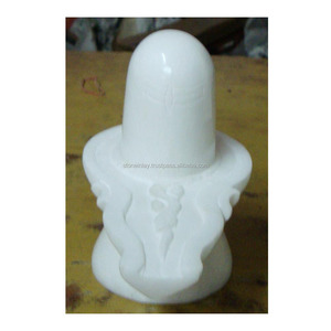 Shivling-mármol blanco hecho a mano - Product Image 1