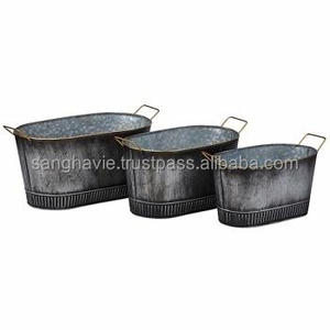 Moderno Soporte Ovalado Galvanizado para Macetas de Jardín, Diseño Elegante, Accesorio Metálico para Hogar y Jardín - Product Image 1