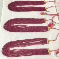 Lot de perles facettées rondes en tourmaline rose naturelle de 3 mm et 4 mm, dernier design tendance, ensemble de colliers, directement du fabricant en ligne