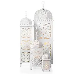 Lanterne marocaine de couleur blanche, Design élégant, meilleure qualité, luxe, vente en gros, décoration moderne, nouvelles lanternes