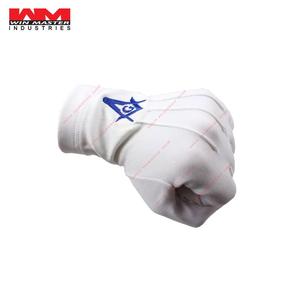 Gants en coton blanc avec broderie - Product Image 3