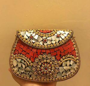 Metal Mosaic Evening Bag Lady Clutch 2020 Hot Sale Wedding Light <b>Handbag</b> Handmade Fashionable Style TURKEY - Product Image 3