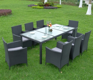 <span class=keywords><strong>PE</strong></span> Poly Wicker Mây Ngoài Trời/Vườn Nội Thất-Bộ Ăn 8 Chỗ Ngồi - Product Image 2