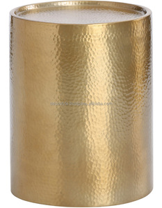 Mesa Auxiliar de Tambor Dorada Martillada - Product Image 5