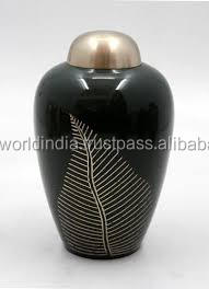 Leaves Bronze <b>Funeral</b> Urn <b>Funeral</b> <b>Supplies</b> by Brassworld India - Product Image 2