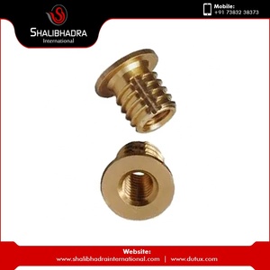 สกรูหัวน็อตทองเหลืองขัดเงาทำด้วยมือสีทองในอินเดีย - Product Image 5