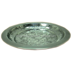 Design Marocain Nickelé Fini Royal Chargeur Assiette Designer Petit Chargeur Assiette Forme Ronde Plats Assiettes - Product Image 4