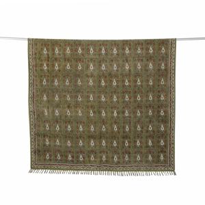 Vente en gros de tapis bohème en coton antique de 5x8 pieds tissé à la main Dhurrie avec impression de blocs de bois pour la prière ou l'accent - Product Image 5