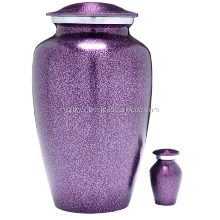 Фиолетовая урна для кремации с бесплатным сувениром для похорон