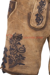 Lederhosen anti-rides pour hommes grande taille allemand bavarois Oktoberfest Trachten brodé léger respirant grande taille - Product Image 3