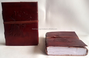 Cuaderno de cuero con cierre de correa de árbol para dama en relieve vintage hecho a mano al por mayor - Product Image 2