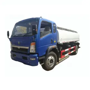 HOWO 4x2 10000 ליטר קיבולת בשימוש דלק מכלית משאית/3000 ליטר דלק שמן טנק משאית מחיר