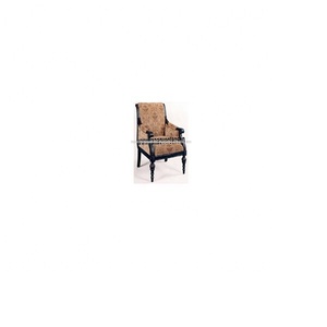 Chaise de salle à manger en bois sculpté avec poignées de bras repose pour salle à manger et bureaux finition différente - Product Image 1