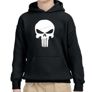 Allover-Sudadera con capucha Unisex, con estampado de Calavera, corte holgado, sublimación en blanco y negro - Product Image 2