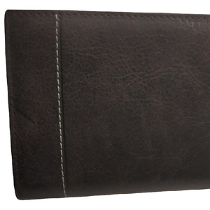 Cuir véritable Slim Vintage Business Wallet Bouton ouvert Bohème Broderie Perle Décoration RFID Blocage Candy Polyester - Product Image 1