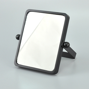 Espejo de mesa redondo pequeño contemporáneo diseño de metal blanco - Product Image 6
