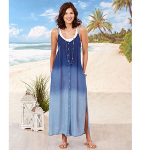 Vestido largo de fiesta de rayón para mujer, ropa de fiesta de playa, calidad de exportación - Product Image 1