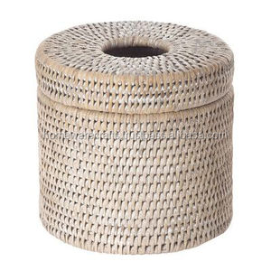 Boîte à mouchoirs en rotin écologique, design en rotin naturel pour la décoration intérieure moderne, fournisseur, légère, durable et prête à offrir en cadeau, Vietnam - Product Image 2