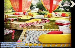 Punjabi Style <b>Mehndi</b> Stage with Statues Heena Night Stage <b>Decoration</b> Punjabi <b>Mehndi</b> Stages Decor - Product Image 5