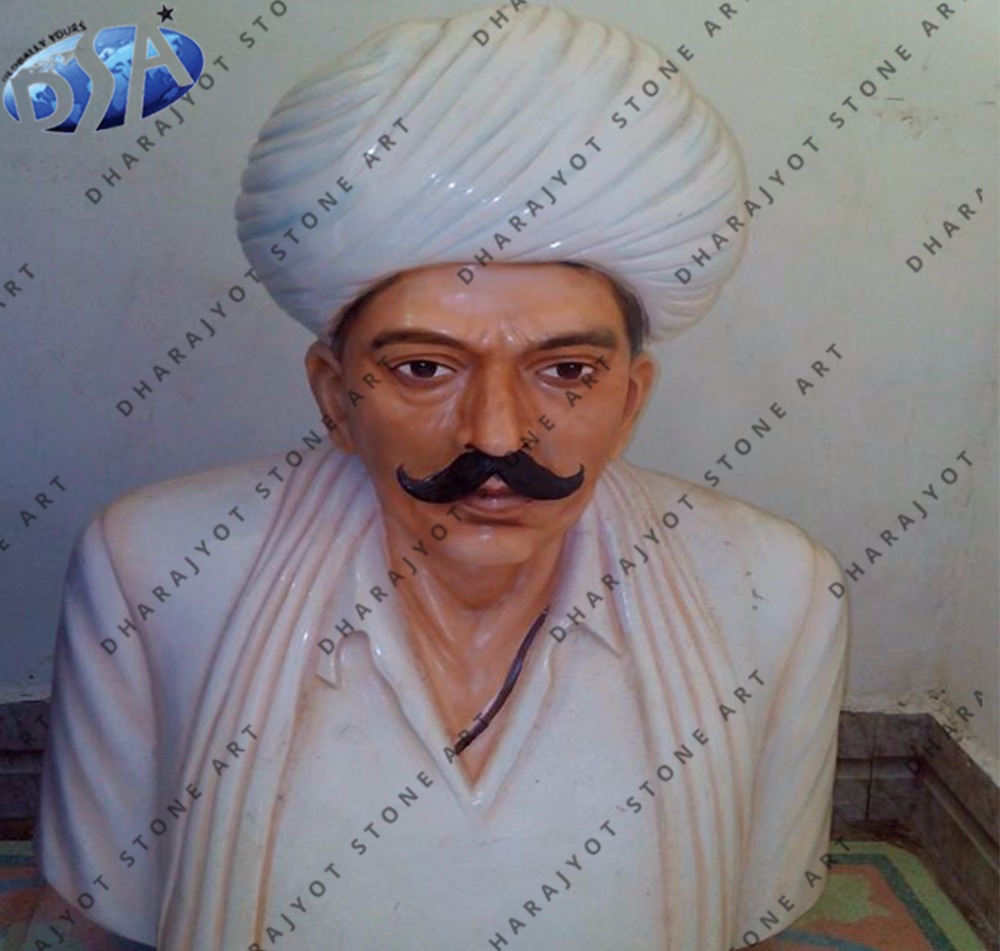 Белая мраморная полированная Декоративная скульптура человеческого бюста