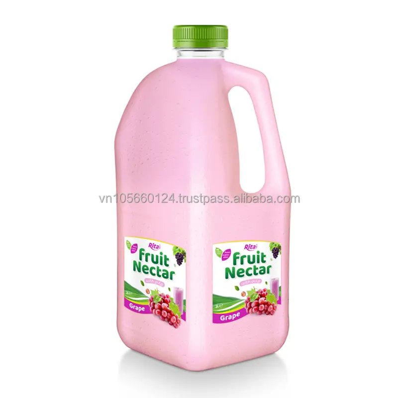 Perusahaan Minuman Vietnam Penjualan Terbaik Penyegar Minuman Naturel Jus Buah Pemasok Label Pribadi 2L PP Botol Nektar Bubur Anggur