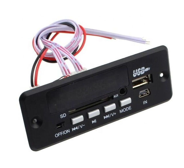 Taidacent 5V 12V Car Hands-free FM Radio Stereo Decoding Module USB MP3 Decoder Board