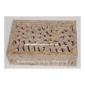 Caja de joyería tallada Soapstone - Product Image 1