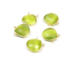 ผู้ผลิตขายส่งสำหรับ925เงินสเตอร์ลิงสีเขียวโมโนลิสาขั้วต่อแบบฝาปิดคู่สำหรับทำเครื่องประดับที่ไม่ซ้ำกัน OEM - Product Image 1