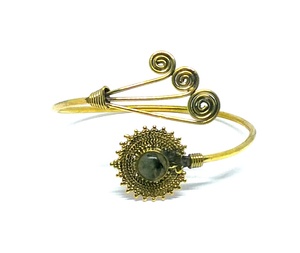 Bracelet manchette en labradorite Bracelets en laiton sans nickel pour anniversaire de mariage ou fête Motif de forme de numéro pour cadeau - Product Image 2