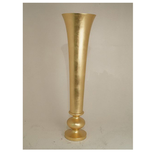 Jarrón de trompeta dorado Florero - Product Image 1