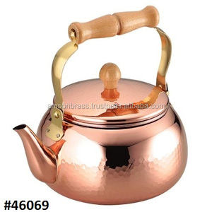 <b>Wooden</b> <b>Handle</b> Solid Copper Vintage Tea <b>Kettle</b> - Product Image 2