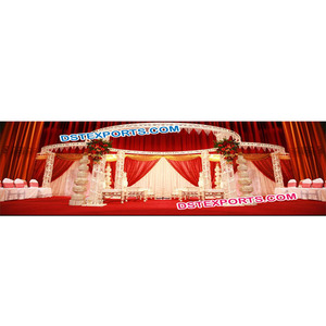 Indian Wedding Crystal Mandap Set Designer Crystal Mandaps Manufacturer Indian Wedding Crystal Mandap Exporter Houston - Product Image 1