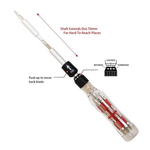 Tournevis de précision à cliquet à chargement rapide 10 en 1 à 3 réglages avec construction en métal et en plastique - Product Image 5