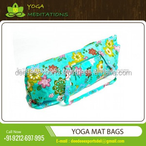 Sac polochon en toile de haute qualité avec tapis de yoga OEM Kit de yoga de marque privée couleur et taille personnalisées d'Inde - Product Image 4